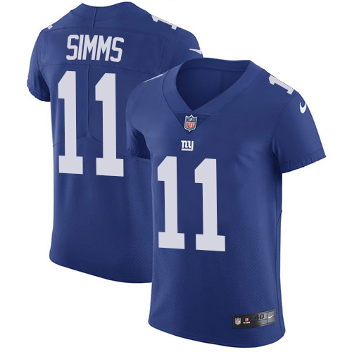 Nike Giants #11 Phil Simms Royal Blue Team Color Men's Stitched NFL Vapor Untouchable Elite Jersey - Click Image to Close